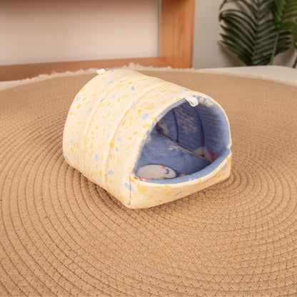 Winter Small Animal Sleeping Bed Soft Rabbit Squirrel Comfortable  Guinea Pig Nest Warm Mat Hamster House Guinea Pig Cage