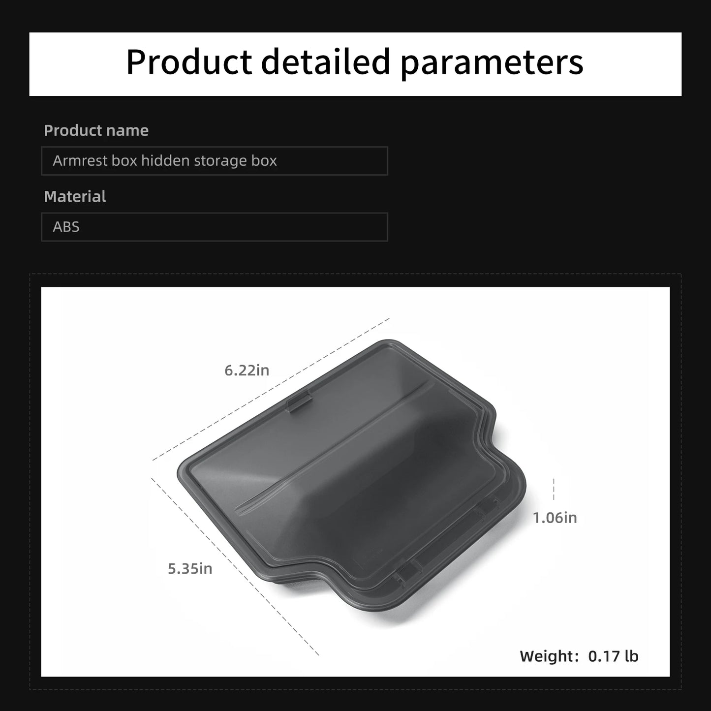 for Tesla Model Y Juniper/Launch 2025 Car Armrest Box Hidden Storage Box Model 3 Highland 2024-2025 Center Console Storage Case