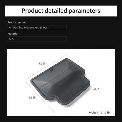 for Tesla Model Y Juniper/Launch 2025 Car Armrest Box Hidden Storage Box Model 3 Highland 2024-2025 Center Console Storage Case