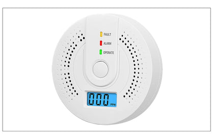 Independent CO Alarm Sensor Carbon Monoxide Alarm Detector High Sensitive Warning LCD Display CO Alarm