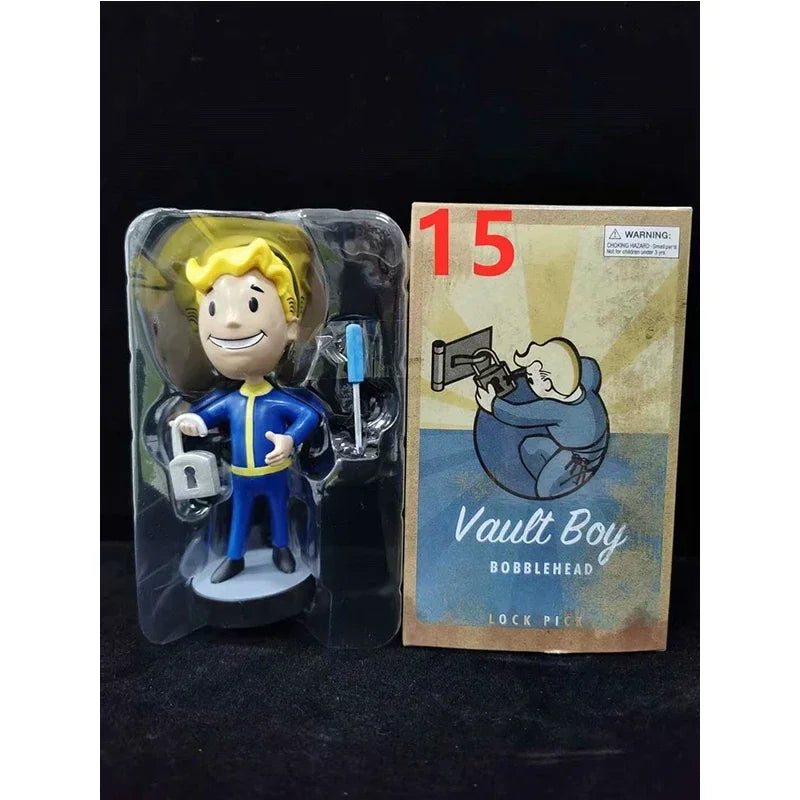 Bobblehead Cute Vault Boy Full Set Figure Toys Anime Action Figure Statue Collection Model Doll Room Ornament Toys Kids Gift