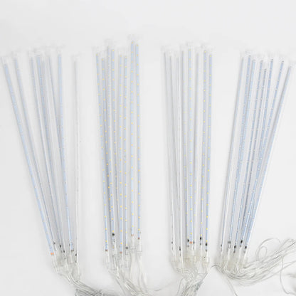 LED Solar Meteor Shower Lights 50cm 8 Tubes Waterfall Tree Lights Outdoor Garden Decorations Easy to Install