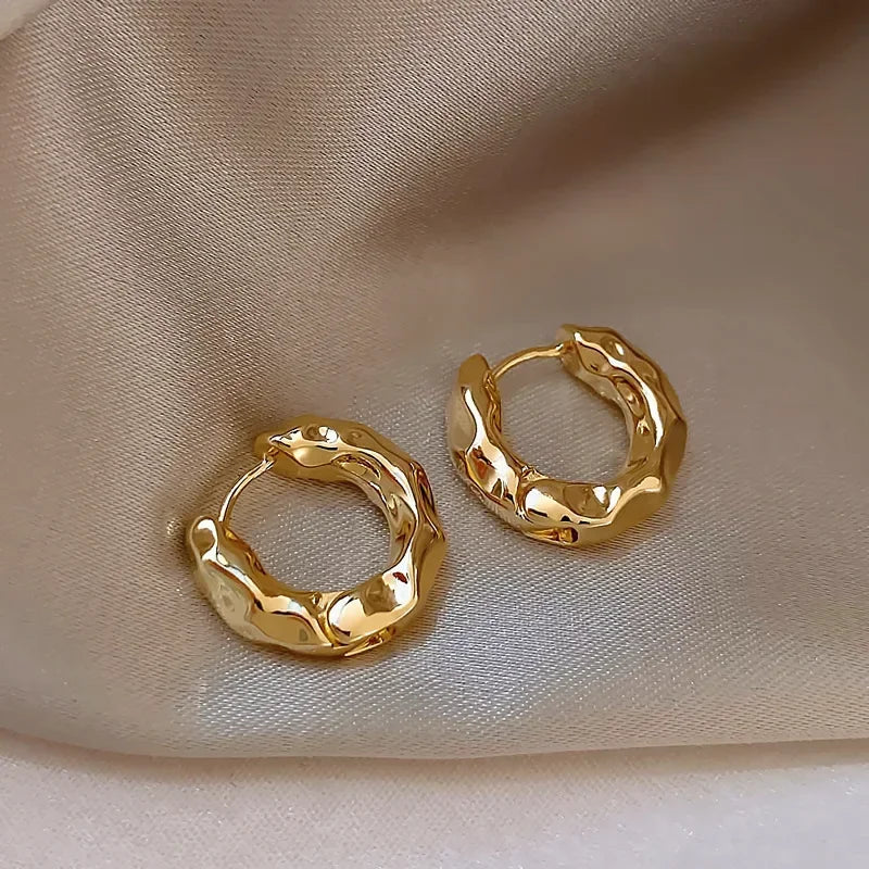 Trendy 925 Sterling Silver Circle Hoop Earrings for Women Real Silver Jewelry Fashion Earrings