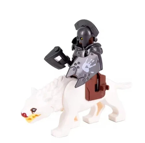 Medieval Knight Figure Building Blocks Roman Rohan Temple Soldier Infantry Commander Mount War Horse Wolf Orc Boy Toy Gift S009