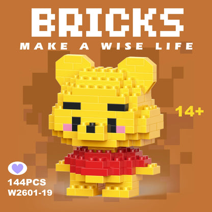Disney 108 style Stitch LinaBell StellaLou Building Blocks Princess Cartoon Figrues Bricks Children's Assembly Toys Model Gift