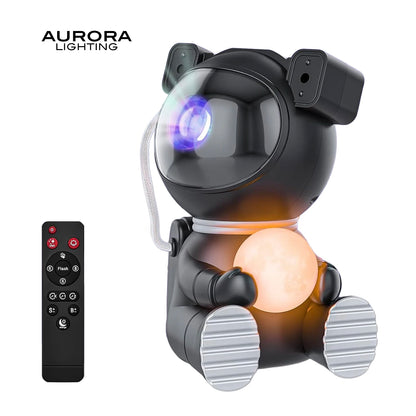 AURORA LIGHTING Astronaut Galaxy Projector Star Projector Night Lights with Moon Lamp LED Nebula Lamp for Kids Adults Room Decor