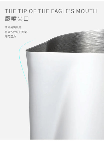 350mL Stainless Steel Milk Frothing Pitcher Temperature Display Milk Frother Pitcher Jug Cup for Latte Art Barista Kitchen
