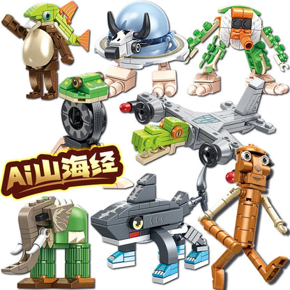Tung Tung Sahur‌ Figure Block Toy Tralalero Tralala‌，LiriLi Larlla‌，‌Boneca Ambalam‌ Figure Toys Building Blocks Gift Blind Box