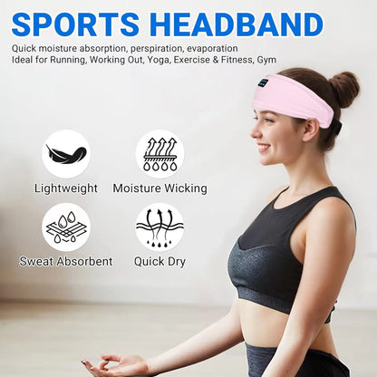 HYE Bluetooth Earphones Sports Sleeping Headband Elastic Wireless Headphones Music Eye Mask Wireless Bluetooth Headset Headband