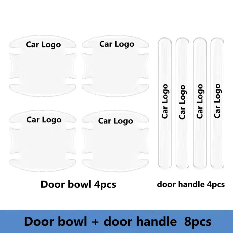 Car Door Handle Bowl Scratch Protector Universal Invisible Stickers Rearview Mirror Protection Strip For Car Accessories
