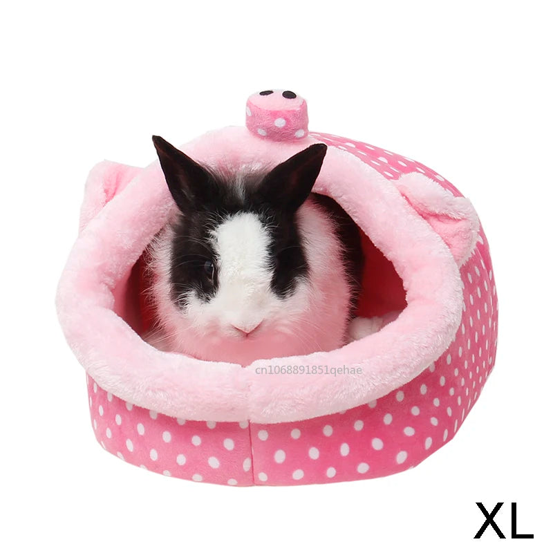 Guinea Pig Bed Hamster Soft Hideout House Small Pet Animals Warm Nest Cage for Bunny Rabbit Sugar Glider Chinchilla Hedgehog