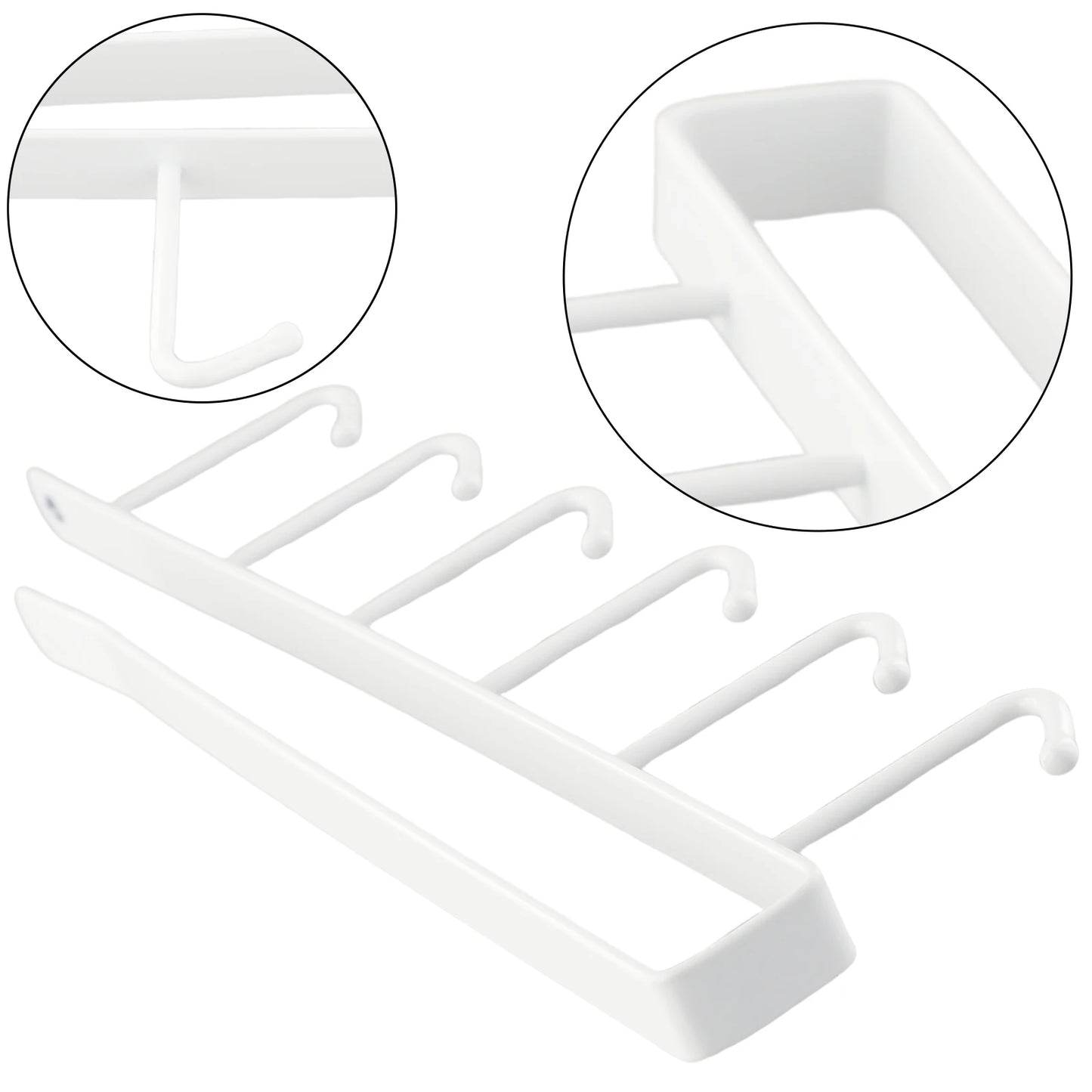 6 Hook Coffee Cup Mug Holder Plastic Cabinet Kitchen Storage Rack Multifunction Hook Shelf Sundry Organizer Storage Hanger