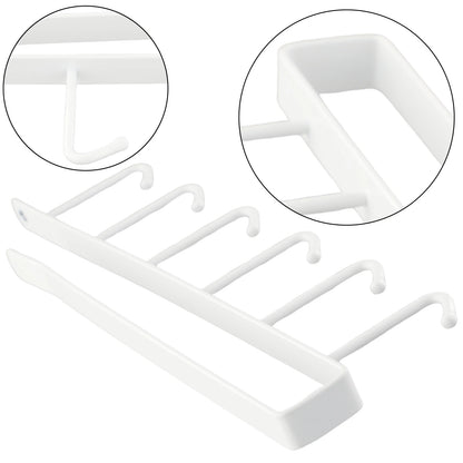 6 Hook Coffee Cup Mug Holder Plastic Cabinet Kitchen Storage Rack Multifunction Hook Shelf Sundry Organizer Storage Hanger