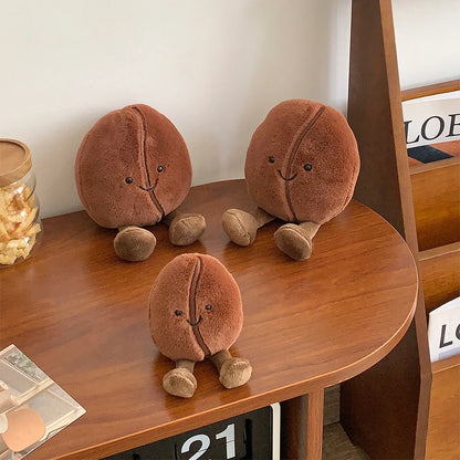 Jellycat Simulated Coffee Bean Plushies Soft Doll Brown Coffee Food With Foot Adorably Plush Toy Home Decor Xmas Gifts Girl