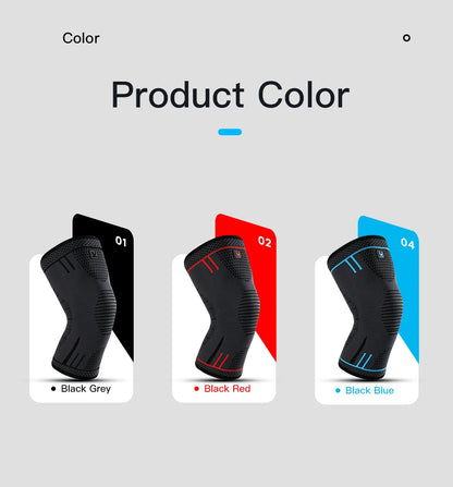 1 Pcs Compression Knee Support Sleeve Elastic Knee Pads Brace Springs Gym Sports Protector Basketball Hiking leg guards