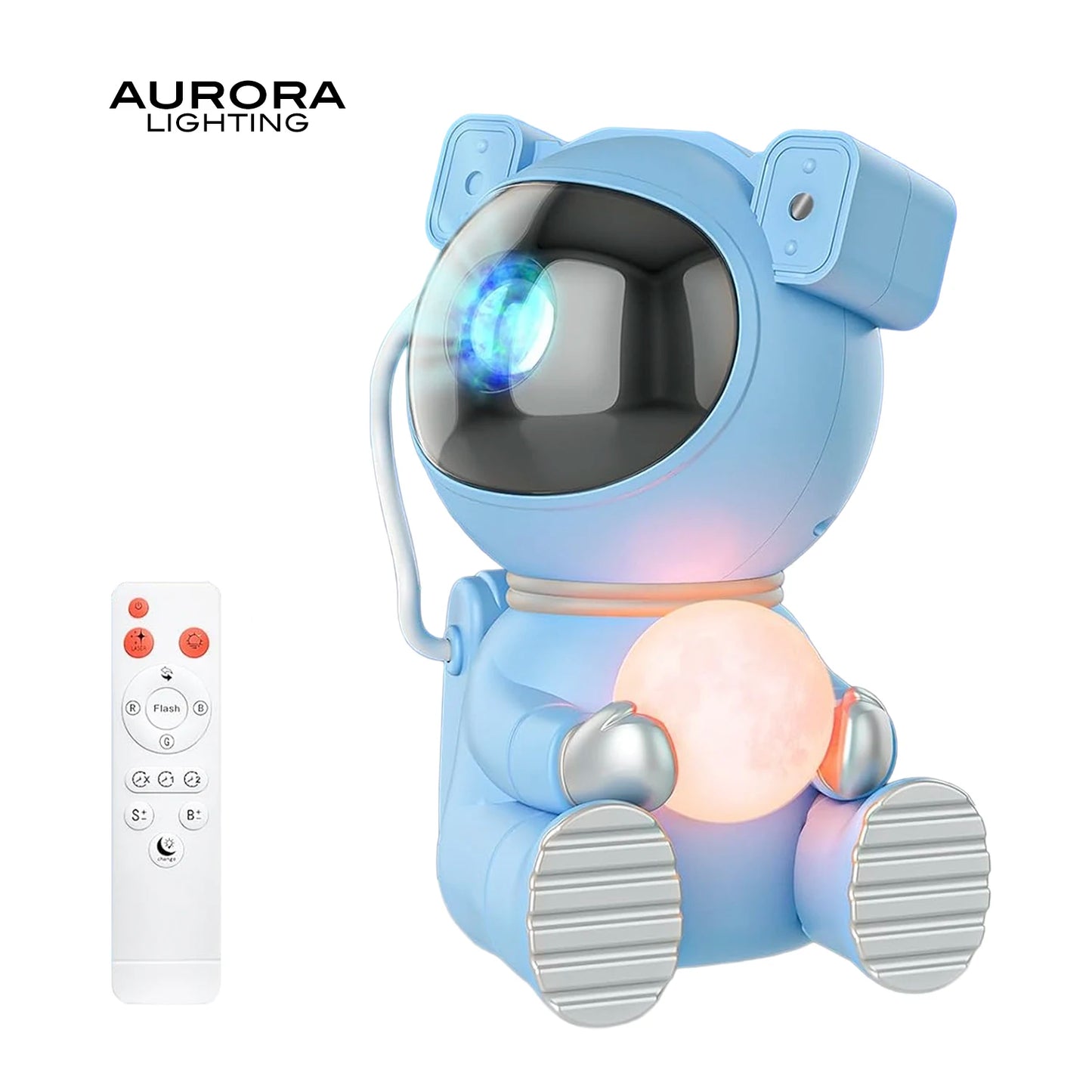 AURORA LIGHTING Astronaut Galaxy Projector Star Projector Night Lights with Moon Lamp LED Nebula Lamp for Kids Adults Room Decor