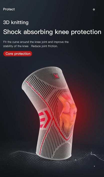 1 PC Professional Knee Support Compression Knee Sleeve Anti Slip Silicone Knee Braces for Knee Pain Meniscus Tear