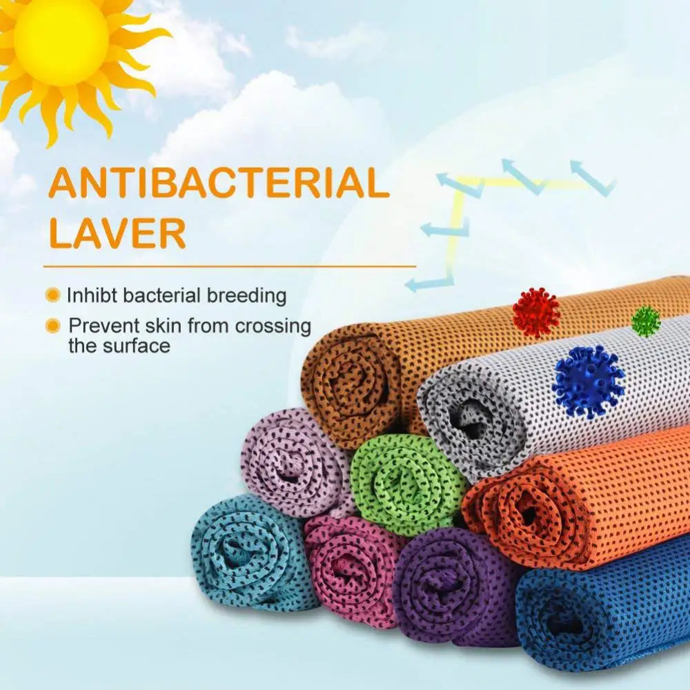 30x90cm Cooling Towel Neck Wrap Lce Sports Beach Towels Cold Microfiber Cloth for Summer Outdoor Work Yoga Golf Gym Fitness