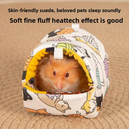 Winter Small Animal Sleeping Bed Soft Rabbit Squirrel Comfortable  Guinea Pig Nest Warm Mat Hamster House Guinea Pig Cage