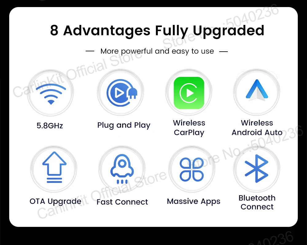 MINI 5 Pro/Mini Ultra CarlinKit Wireless CarPlay Adapter Smart CarPlay Box  for Car Plug and Play WiFi Bluetooth Auto Connection