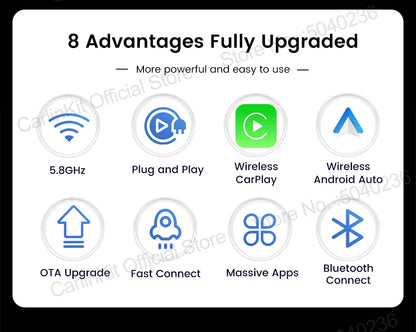 MINI 5 Pro/Mini Ultra CarlinKit Wireless CarPlay Adapter Smart CarPlay Box  for Car Plug and Play WiFi Bluetooth Auto Connection