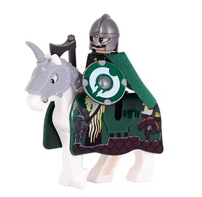 Medieval Knight Figure Building Blocks Roman Rohan Temple Soldier Infantry Commander Mount War Horse Wolf Orc Boy Toy Gift S009