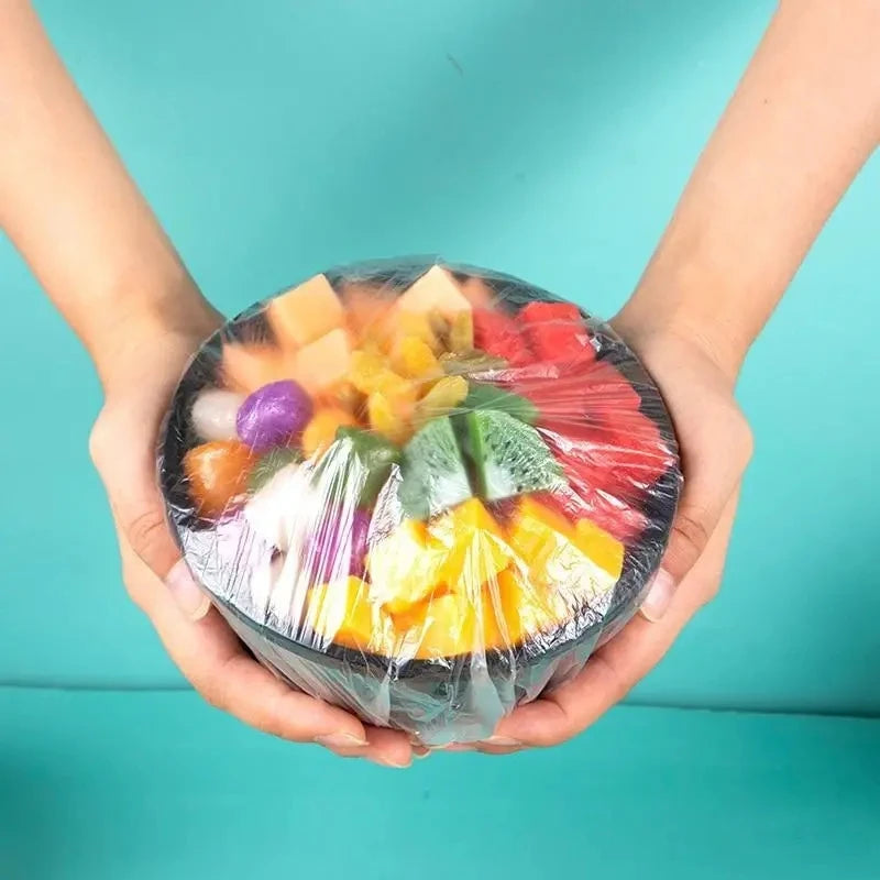Reusable Disposable Food Cover Plastic Wrap Durable Elastic Food Lids For Bowls Elastic Plate Covers For Kitchen Food Saver Bag
