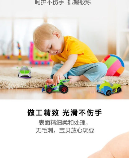 13cm Disney Pixar Toy Story Inertial Woody Buzz Pull Back Car Simulation Doll Children's Interest Training Development Toys
