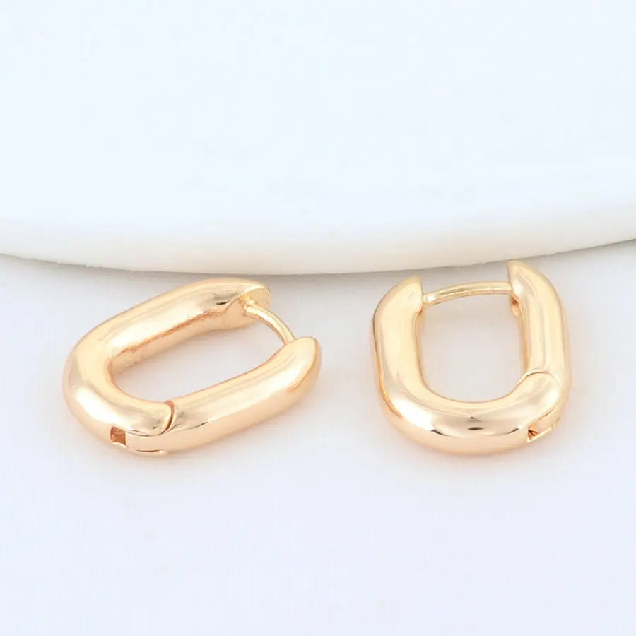 4PCS 16MM 18MM 20MM 14K Gold Color Brass Oval Earrings Hoops High Quality Jewelry Making Supplies Diy Findings Accessories