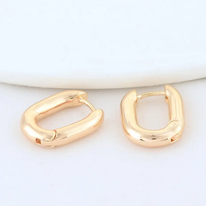 4PCS 16MM 18MM 20MM 14K Gold Color Brass Oval Earrings Hoops High Quality Jewelry Making Supplies Diy Findings Accessories