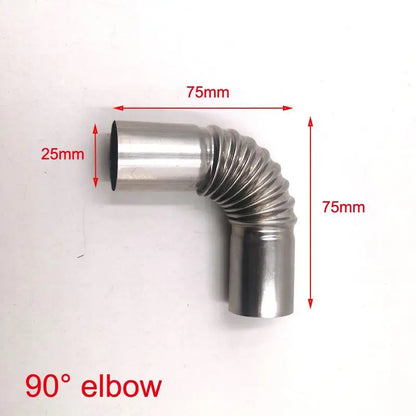 Vent Hose 60-300cm Stainless Steel Tube For Car Air Heater With Hose Clamp