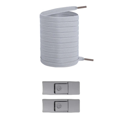 New Without Ties Elastic Laces No Tie Shoe Laces Press Lock Shoelaces Sneaker Kids Adult 8MM Widened Flat Shoelace for Shoes