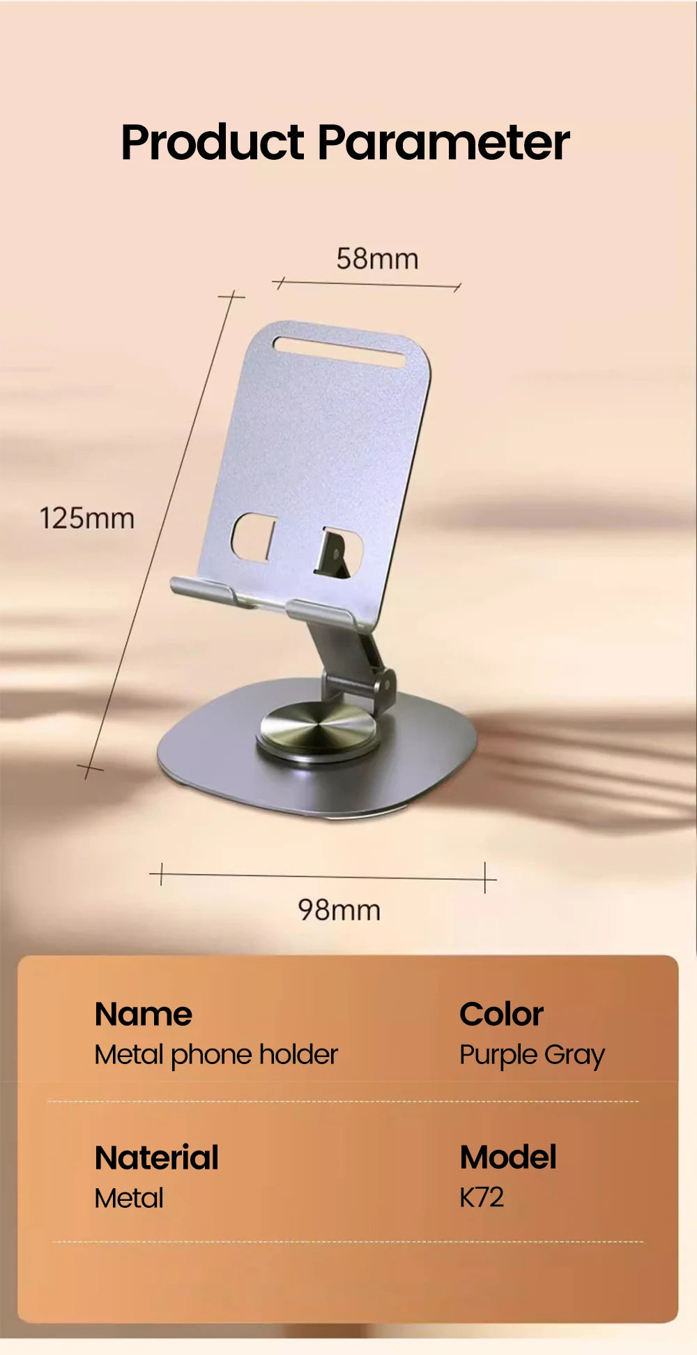 Olaf Rotating Table Cell Phone Holder Support Desktop Stand For iPad Samsung iPhone 15 14 13 Mobile Mount