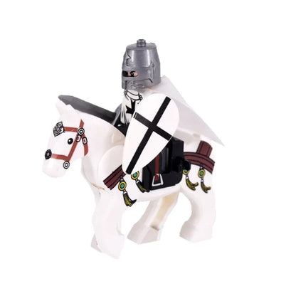 Medieval Knight Figure Building Blocks Roman Rohan Temple Soldier Infantry Commander Mount War Horse Wolf Orc Boy Toy Gift S009
