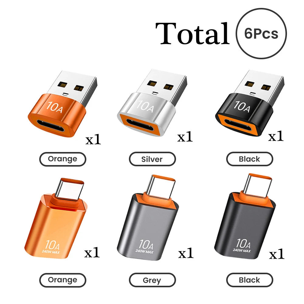 USB 3.0 10A USB A To USB C OTG Adapter Type C to USB Converter USB 3.0 Adapter For Xiaomi 12 MacBook USB To Type C OTG Connector