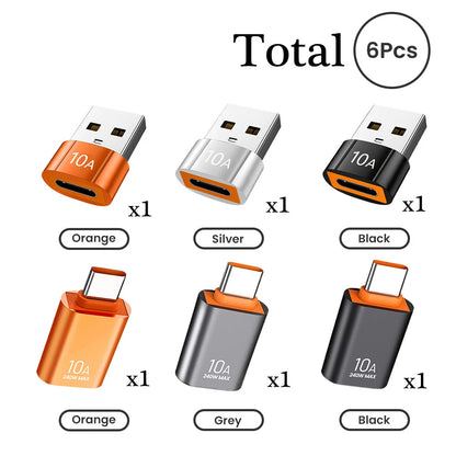 USB 3.0 10A USB A To USB C OTG Adapter Type C to USB Converter USB 3.0 Adapter For Xiaomi 12 MacBook USB To Type C OTG Connector