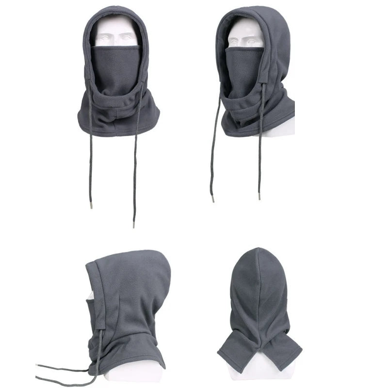 Winter Thermal Fleece Balaclava Scarf Outdoor Sports Ski Face Mask Neck Warmer Snood Hood Hat Windproof Cold Warm Riding Cap