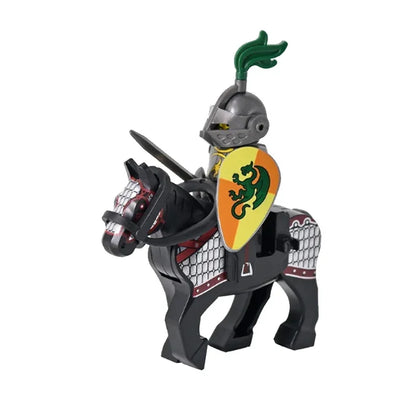 Medieval Knight Figure Building Blocks Roman Rohan Temple Soldier Infantry Commander Mount War Horse Wolf Orc Boy Toy Gift S009