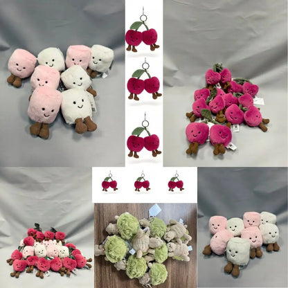 new Beautiful hanging bags, cute plush toys, creative keychains, matching plush dolls, beautiful key pendant accessories gifts S