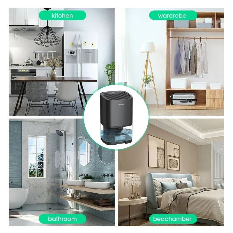 Mini Dehumidifier Household Air Filter Dehumidifier Smart Office Bedroom Silent Moisture Absorption Small Deodorization Dryer