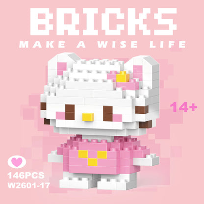 Disney 108 style Stitch LinaBell StellaLou Building Blocks Princess Cartoon Figrues Bricks Children's Assembly Toys Model Gift