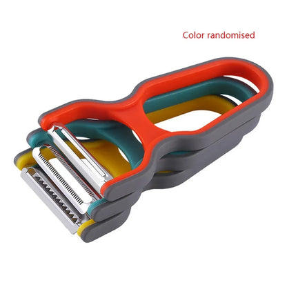 3pcs/set Peeler Stainless Steel Food Slicer Non-Slip Handle Manual Kitchen Peeling Tool Color Random Kitchen accessories