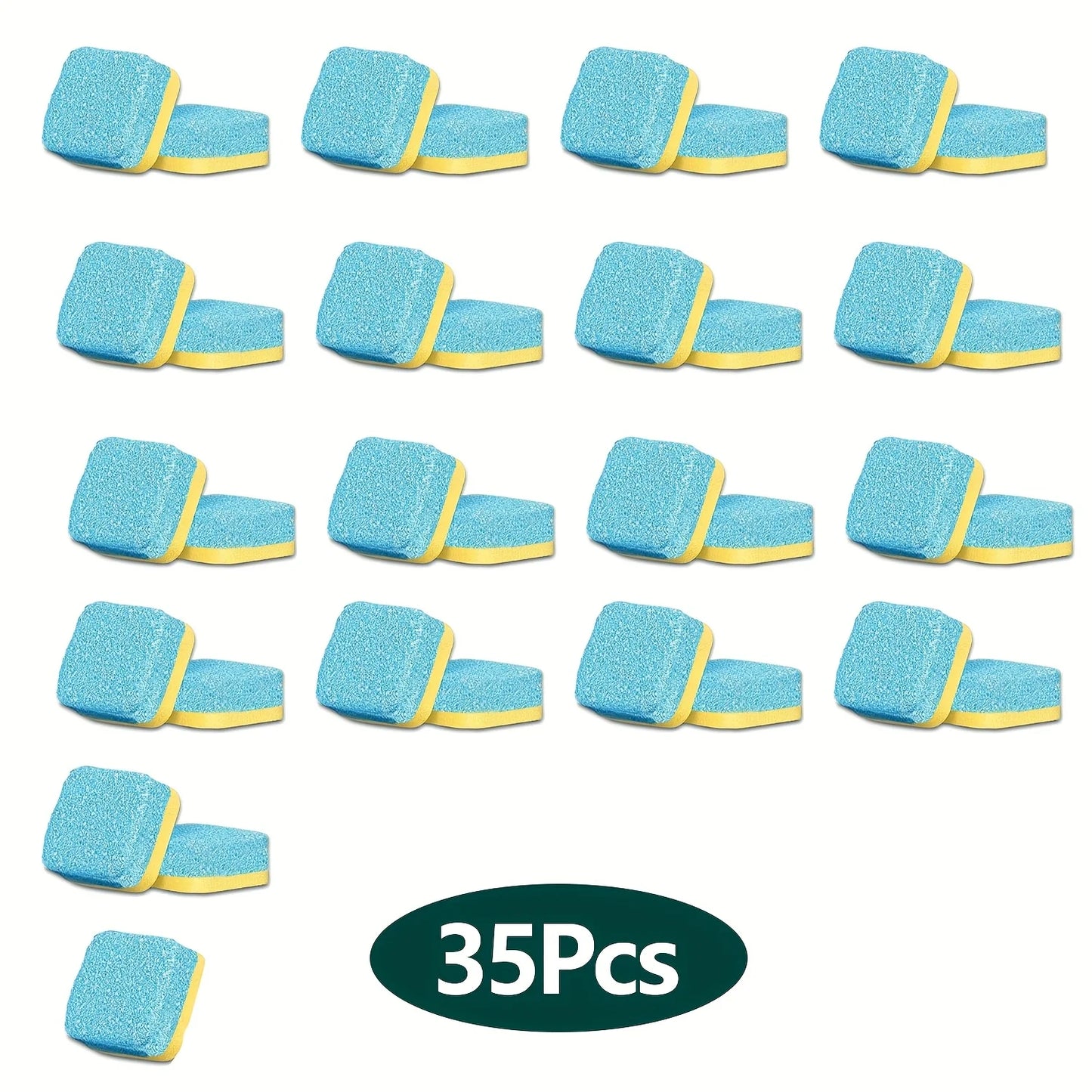 Washing Machine Cleaner Tablets 5/25/35 Count, Lemon Scent, Deep Cleaning, Dirt Remover, Clean Laundry Washer Drum and Tub