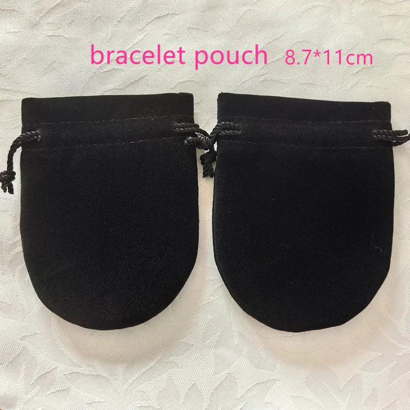 50Pcs High Quality  Charms Earrings Jewelry Packaging Bags Wedding Drawstring Velvet Pouches Gift Bag
