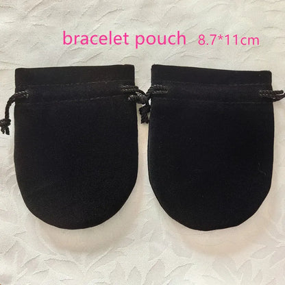 50Pcs High Quality  Charms Earrings Jewelry Packaging Bags Wedding Drawstring Velvet Pouches Gift Bag