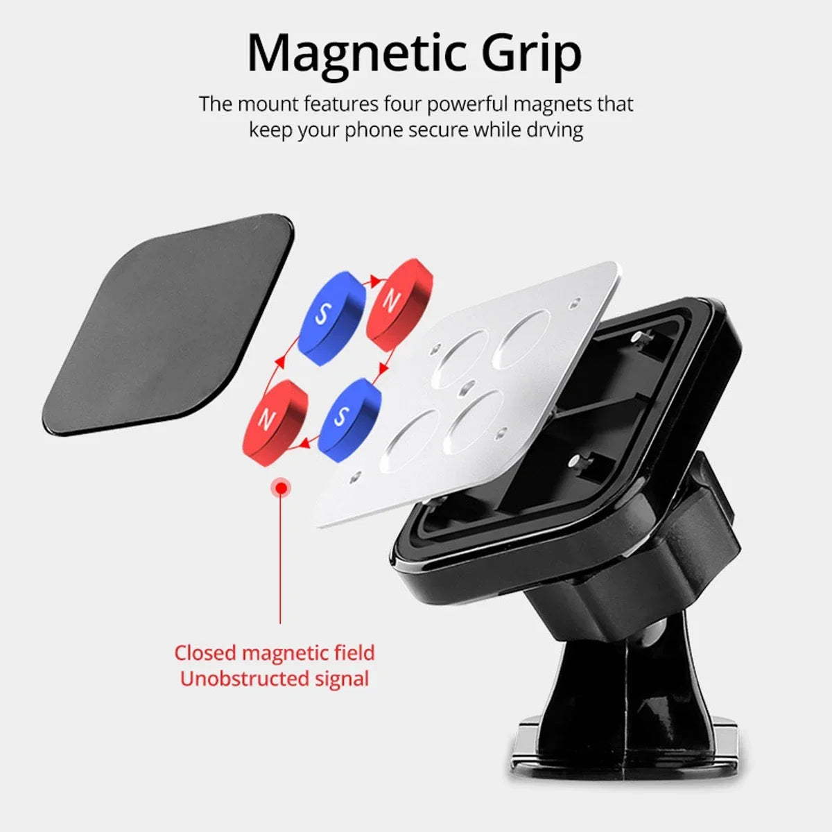 Magnetic Car Phone Holder Car Air Vent Phone Mount Universal Dashboard Magnet Cell Phone Holder Stand for iPhone Samsung Xiaomi