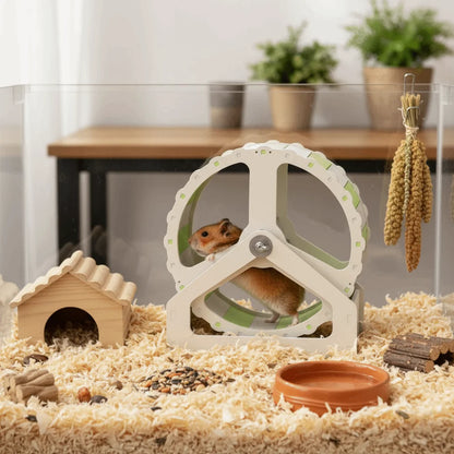 Durable Plastic Hamster Running Wheel Silent Stable Base Rodent Running Wheel 21cm Colorful Exercise Wheel Pet Exercise