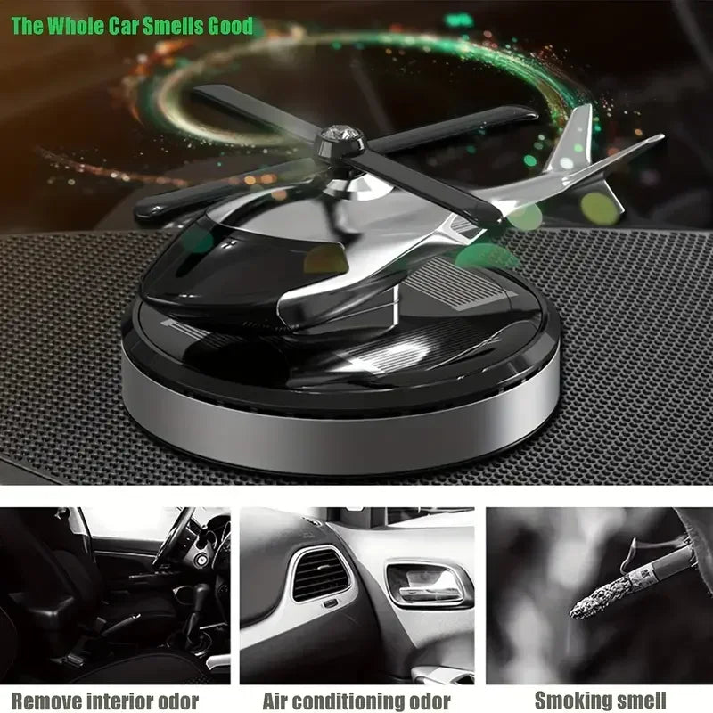 Helicopter Styling Solar Car air freshenerDecorative Aromatherapy Car interior accessories Propeller rotary perfume diffuser