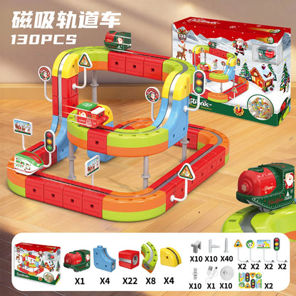 Sell Well Children'S Anti-Gravity Magnetic Attraction Track Train Changeable Magnetic Magic Rail Car Electric Train Toy