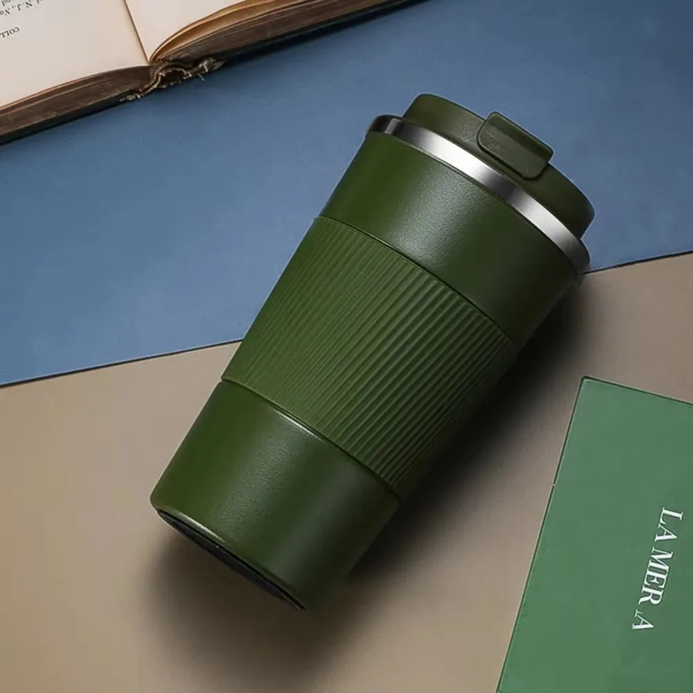 304 Stainless 500ml Steel Vacuum Insulated Water Bottle Anti Slip Coffee Mug Thermal Mug Portable Bottle Office Gift Set